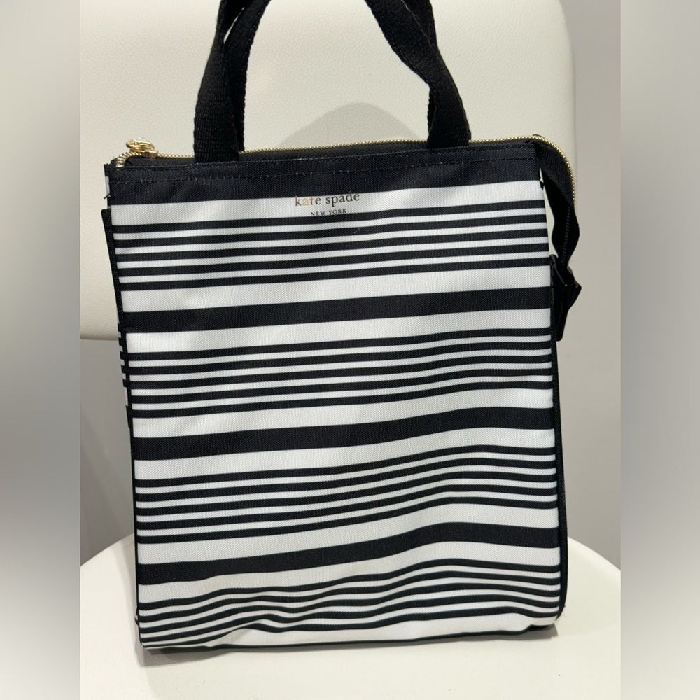 kate spade Navy and White Striped Tote Lunchbag insulated